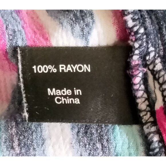 Lane Bryant Plus Size 34/36 Multicolor Abstract Pattern Top Short Sleeve Blouse - Picture 7 of 7